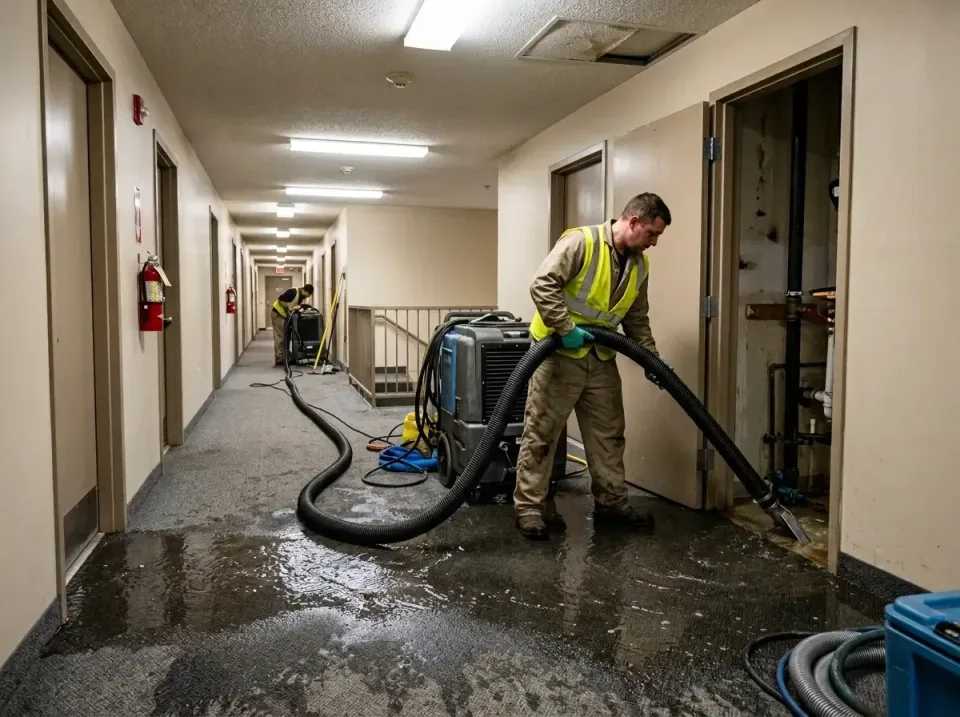 multi-unit-apartment-hallway-f-005 — frequently asked questions, Emergency Burst Pipe Water Extraction & Removal in Swannano…
